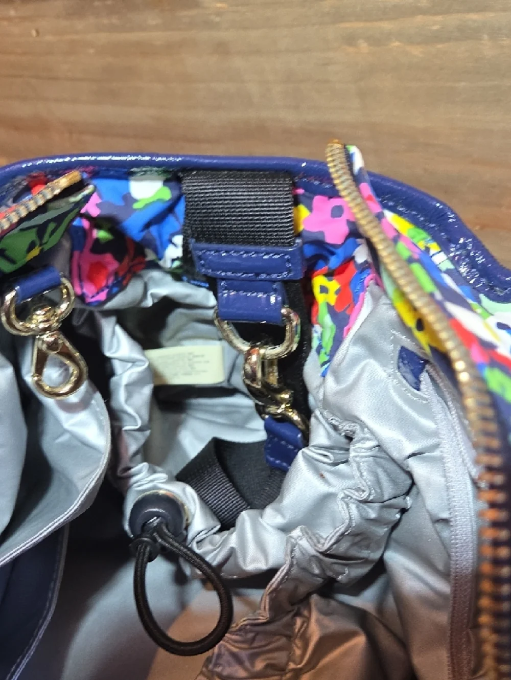 Kate Spade Navy Floral-Print Baby Bag